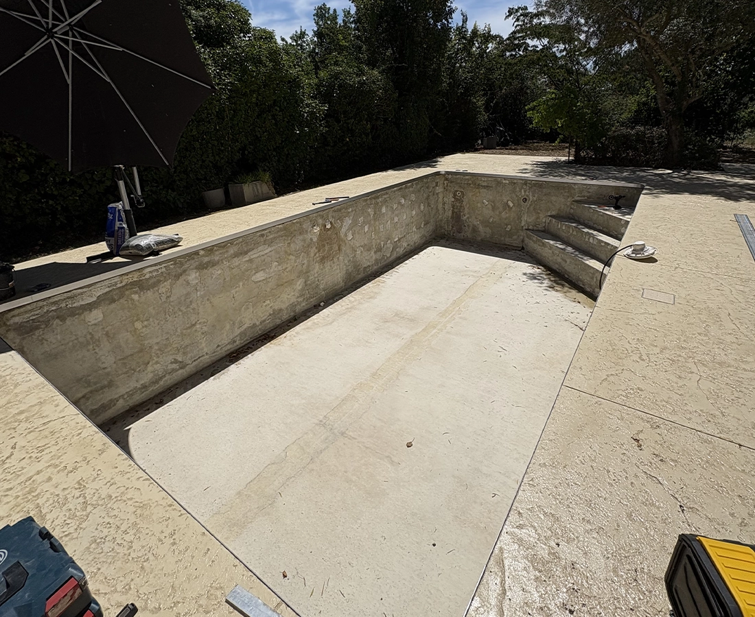 Photos construction piscine